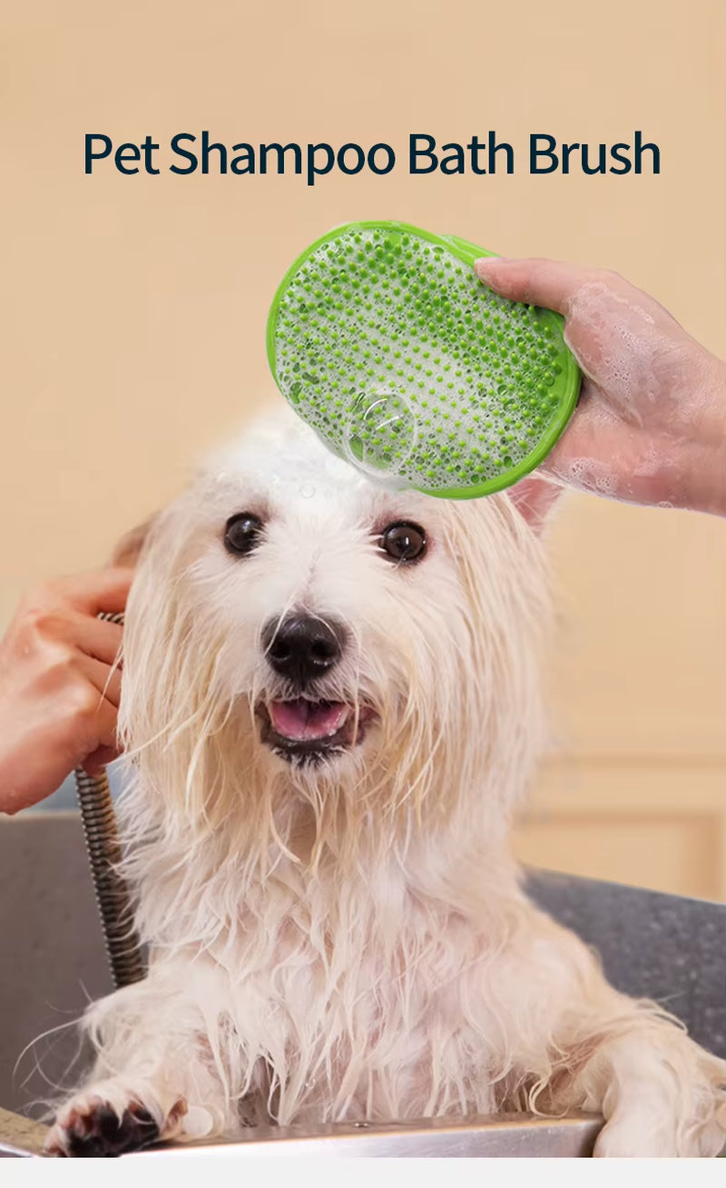 Soft Rubber Dog Brush Comb Cat Bath Brush Rubber Glove Hair Fur Grooming Massage Brush for Dog Cats Pet Bath Supplies